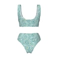 thumbnail image 5 of Daiia Geometric Elements Women's Bikini Set Two Piece Swimsuit High Waisted Bikini Adjustable Straps Bikini Perfect for Beach, Pool, and Summer Vacation-Medium, 5 of 9