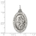 thumbnail image 5 of Auriga Fine Jewelry 925 Sterling Silver Antiqued St. Christopher Medal for Women (L - 35mm, W - 20mm), 5 of 6
