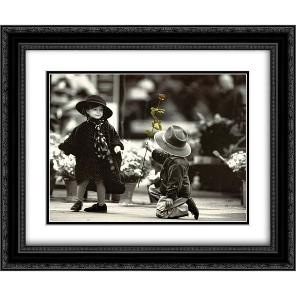 Young Adonis 2x Matted 20x24 Black Ornate Framed Art Print by Kim Anderson