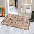 thumbnail image 5 of Boho Light Brown Vintage Patterned Country Carpet Welcome Door Mat Decorative Doormat Farmhouse Low-Profile Floor Rug Switch Mat for Home Indoor Outdoor Decorations 17 X 30 Inch, 5 of 6