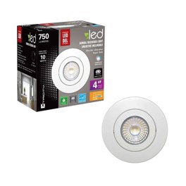YGS-Tech 2" LED Recessed Lighting – 3W Dimmable Downlight, 3000K Warm White, CRI80, Gold Trim – 4-Pack With Driver