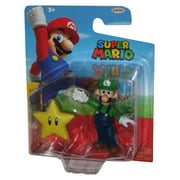 Super Mario World of Nintendo 2.5 Inch Figure | Luigi with Super Star