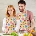thumbnail image 3 of Pioneer Flower Floral Print Pattern Apron for Women and Men, Cotton Linen Waterproof with Pockets, Adjustable, 33x27 Inch for Kitchen, Gardening, BBQ, Salon, 3 of 6