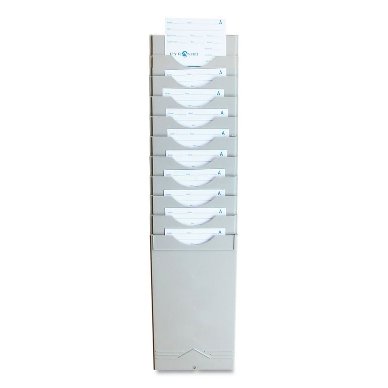 Time Card Rack, 10 Pockets, Plastic, Light Gray Time Card Rack, 10 Pockets, Plastic, Light Gray