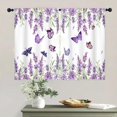 thumbnail image 6 of Kitchen Rules Curtains 27.5W X 39L Inch 2 Panels Rod Pocket Rustic Farmhouse Funny Vintage Modern Small Short Cafe Curtains Wood Inspirational Window Drapes Treatment Bathroom Home Decor, 6 of 6