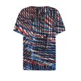 thumbnail image 5 of WEANT Women Tops Summer Fouth Of July Casual Independence Day Button Down V Neck Short Sleeve Ladies Blouses Trendy T Shirts Fashion Star-Spangled Outfits for Women Dark Blue M, 5 of 5