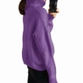 thumbnail image 4 of Women'S Turtle Neck Sweater Fall Winter Long Sleeve Chunky Knitted Trendy Pullover Tops S, 4 of 9