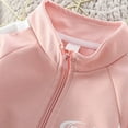 thumbnail image 5 of Mwjwdo Kids' Long Sleeve Hoodless Zip-Up Sweatshirt Jacket Big Kids Pocketed Casual Comfortable Loose Fit Jacket Pink 9 Years, 5 of 5