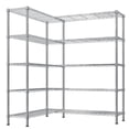 thumbnail image 5 of Tcbosik 5 Tier Storage Shelves in Chrome Finish, 1500LBS Heavy Duty Metal Shelving Unit, Upgraded Adjustable Garage Storage Organizer for Pantry Rack, 57.87"L x 13.78"W x 70.87"H, 5 of 6