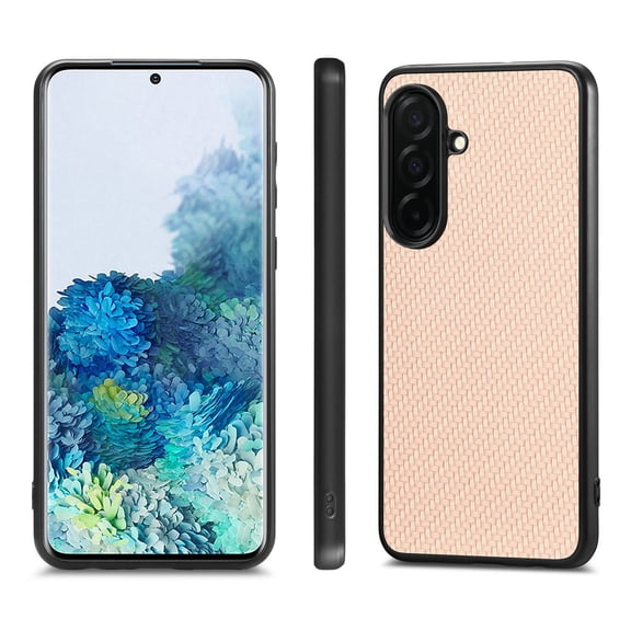Compatible with Samsung Galaxy S26 Case,Cute Woven Pattern Case for Women Men,Soft Shockproof Camera Protection Phone Case TPU Anti-Bumper Silicone Wireless Charging Case,Khaki