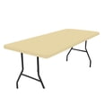 thumbnail image 1 of Mantel rectangular para picnic, manteles elásticos impermeables para mesas de 6 pies, mantel de poliéster lavable para acampar, interior y exterior (30" x 72"), 1 of 5