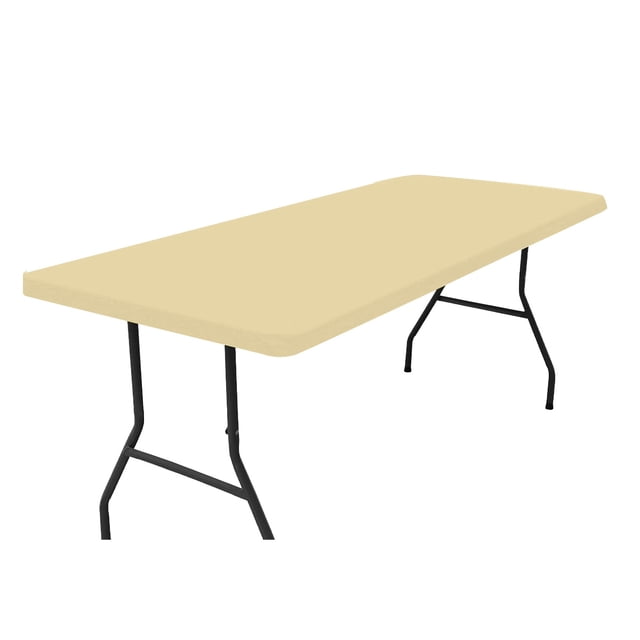 Mantel rectangular para picnic, manteles elásticos impermeables para mesas de 6 pies, mantel de poliéster lavable para acampar, interior y exterior (30" x 72")
