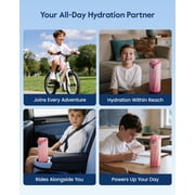 BOOST Smart Water Bottle with Reminder & Tracker, 16oz Kids Water Bottle for School, DIY Refrigerator Magnets, BPA-Free Vacuum Insulated Stainless Steel, Ideal Gift, Pink Fade