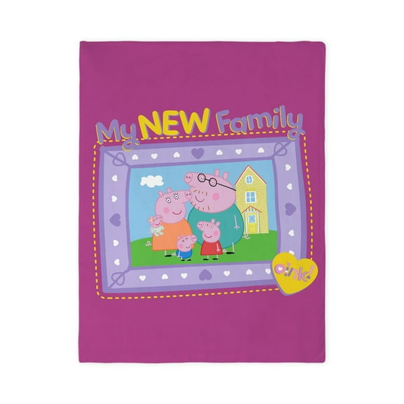 CafePress - Peppa Pig: My New Family - Twin Duvet Cover, Printed Comforter Cover