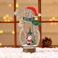 thumbnail image 2 of Adornos navideños de madera/mesa Manualidades de muñeco de nieve de Papá Noel/decoración de fiesta de Navidad. (madera)(1 pieza), 2 of 5