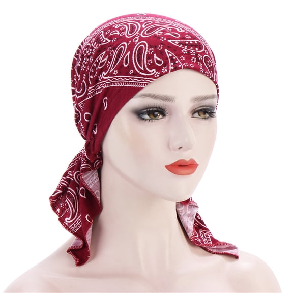 Traditional Turban For Women Hijab For Women Hair Wrap Street Dance Head Wrap For Women Hijab Caps Floral Chemo