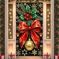 thumbnail image 4 of Christmas Door Cover Banner Corgi Dog Bow Bell Design Merry Christmas Banners Background for Winter Holiday Xmas Party Decoration, 4 of 9