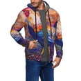 thumbnail image 2 of Naloa Rooster Oil Painting Men’s Hoodies, Zip up Hoodie, Sweatshirts,Hoodies for Men Sizes S-3XL-Small, 2 of 5