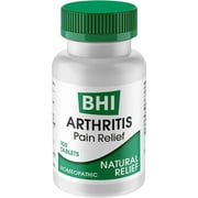 BHI Arthritis Pain Relief Daily Joint Health Support Arnica + 13 Natural Actives Homeopathic Plant & Mineral Blend Helps Relieve Minor Pain & Stiffness in Joints for Women & Men - 100 Tablets