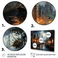 thumbnail image 3 of Designart "Amsterdam Canal at Night Danish Perspective I" Cityscapes Floater Framed Canvas Print, 3 of 7