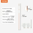 thumbnail image 4 of VEVOR Driveway Markers,100 PCS 48 inch,0.4 inch Diameter, Orange Fiberglass Poles Snow Stakes with Reflective Tape,12" Steel Drill Bit & Protection Gloves for Parking Lots,Walkways Easy Visibility, 4 of 10