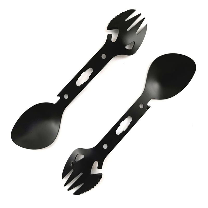 5 in 1 Multi Functional Camping Tableware Set Cookware Spoon Fork Outdoor Picnic 