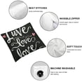 thumbnail image 4 of BANET Cushion Pillows Cover Life Quote White Letters Square Pillow Cover Decor for Couch Sofa Bedroom Car Living Room 18x18in, 4 of 5