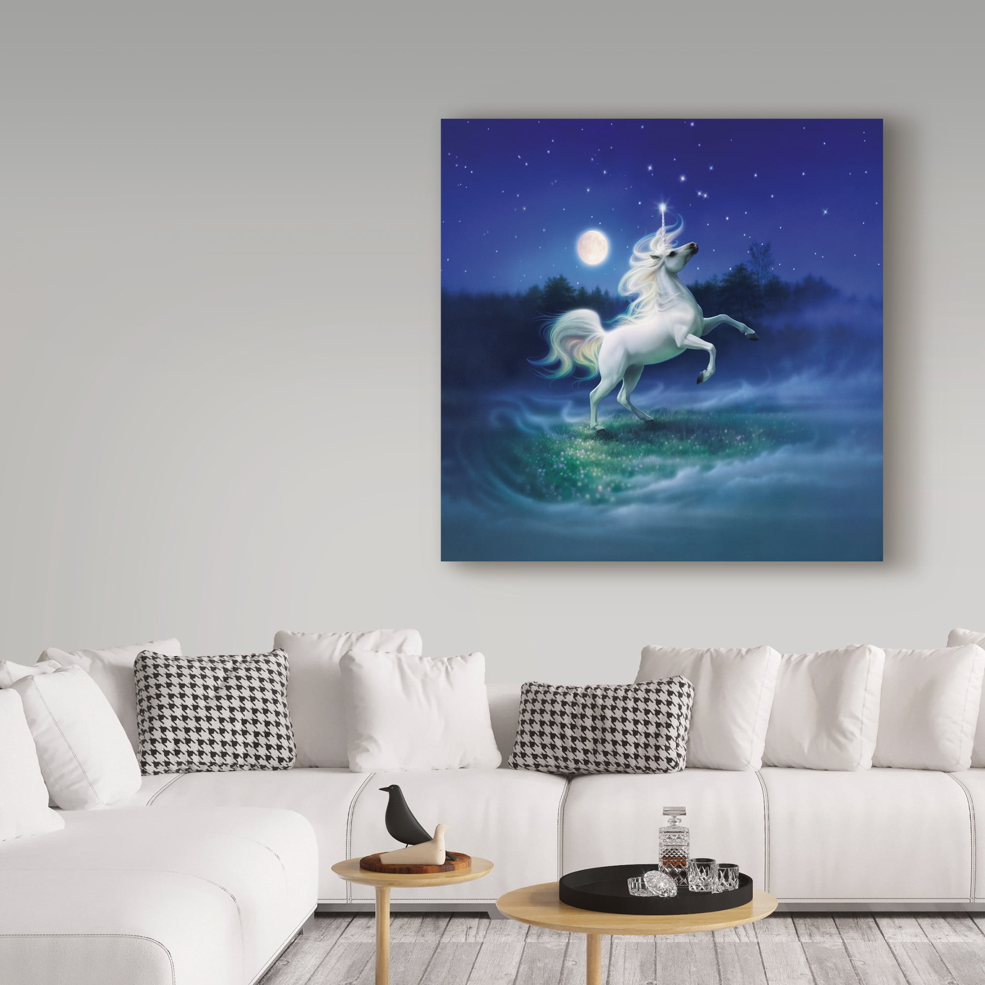Trademark Fine Art 'Frolicking Unicorn' Canvas Art by Kirk Reinert