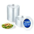 thumbnail image 2 of 200 Pieces Disposable Clear Plates 5 Inch Round Small Trays For Wedding Party Catering Hotel Dessert Bbq Picnic, Food-Grade Material Odorless Heat-Resistant Thickened, 2 of 6