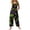Green, variant on Womens Halloween Jumpsuits Skull Skeleton Wide Leg Backless Funny Overalls Bat Candy Halter Horror Rompers, 2XL