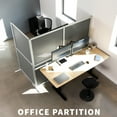 thumbnail image 4 of VIVO L-Shaped Modular Wall System, 3 PET Panels, Modern Office Cubicle Dividers, 4 of 8