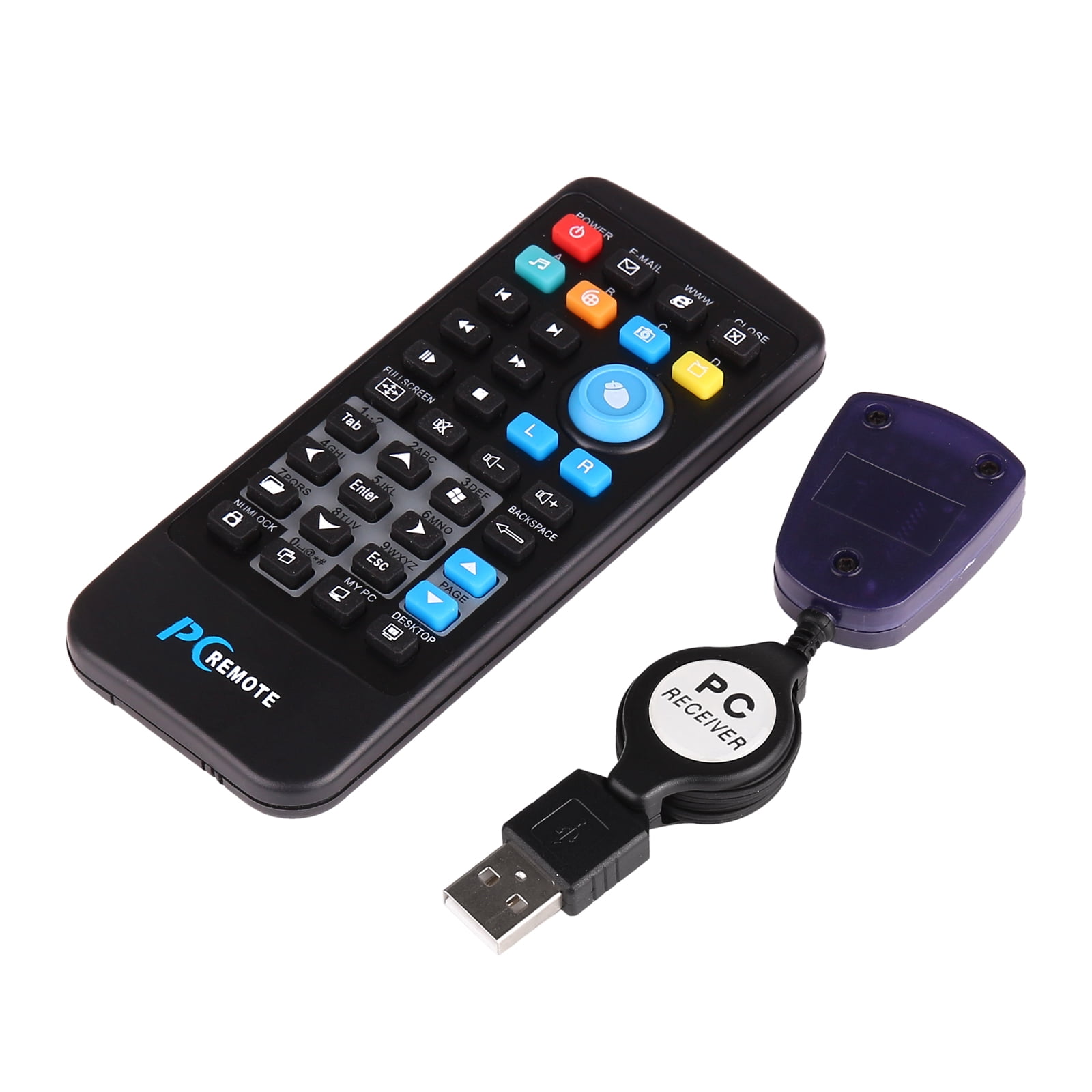 svar Mor dybtgående Wireless USB PC Remote Control Media Center Controller Mouse for Computer  Laptop - Walmart.com