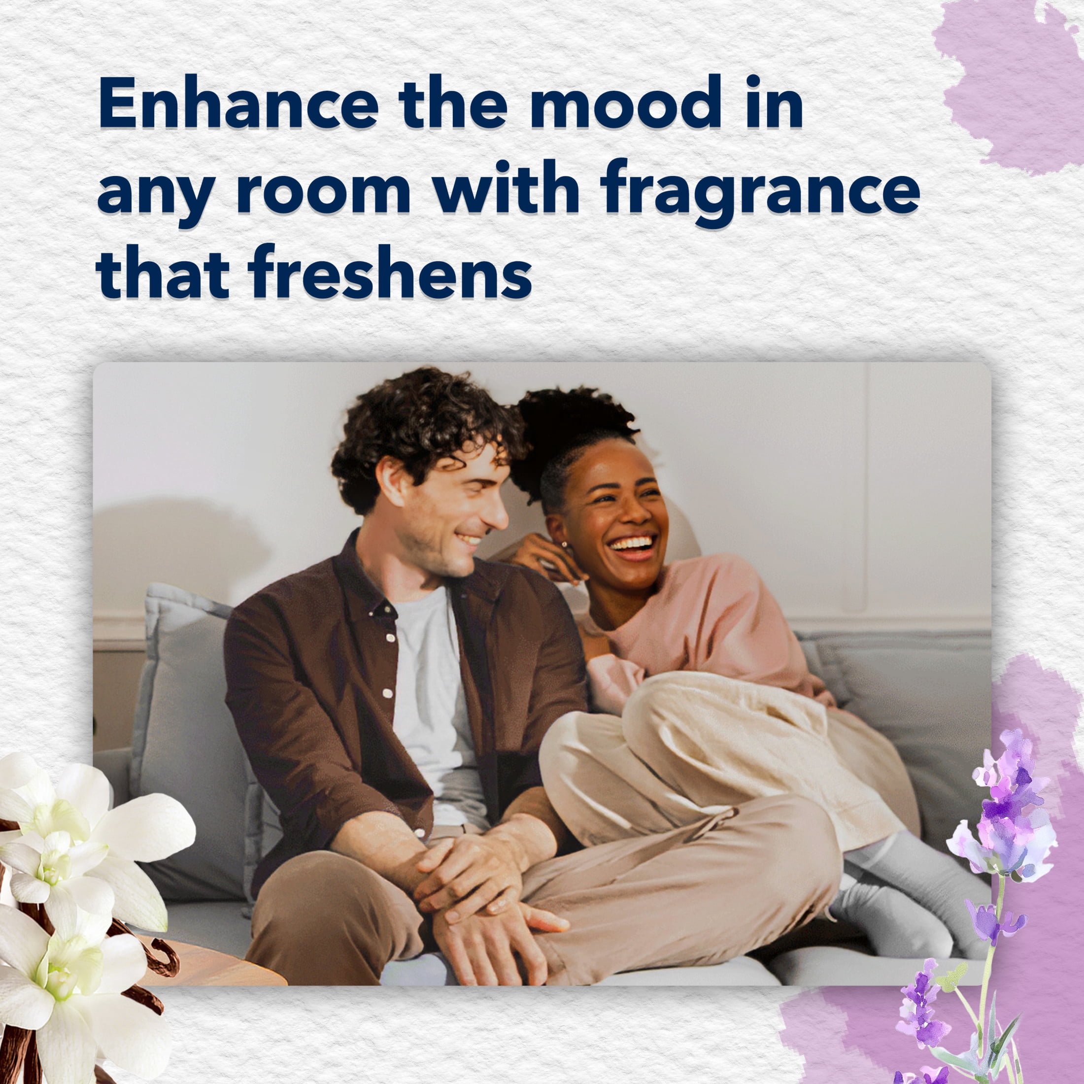 (3 pack) Glade PlugIns Scented Oil 2 Refills, Air Freshener, Lavender & Vanilla, Essential Oil Infused Wall Plug In, 1.34 FL oz, 2 Refills