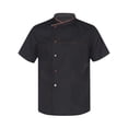 thumbnail image 2 of Zaldita Mens Chef Jacket Cross-Over Collar Button Chef Coat Cook Shirt Restaurant Canteen Hotel Chef Work Black M, 2 of 5