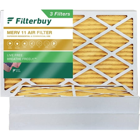

Filterbuy 10x30x4 MERV 11 Pleated HVAC AC Furnace Air Filters (3-Pack)