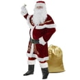 thumbnail image 5 of Disfraz de Navidad de talla grande M-6XL, traje de Papá Noel para hombre, traje de Navidad con barba, traje de Navidad para niños, 5 of 5