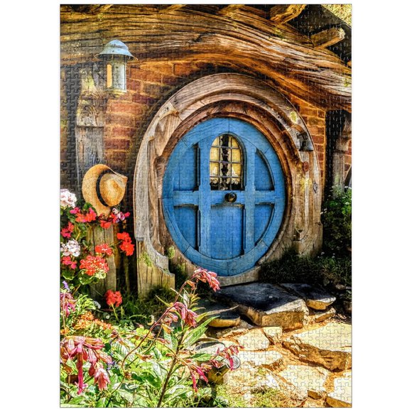 Rompecabezas MyPuzzle Hobbit House Hobbiton Nueva Zelanda 1000 piezas
