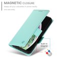 thumbnail image 4 of Allytechgroup for Apple iPhone XS Max Case Wallet, Retro PU Leather Slim Fit Business Style Magnetic Closure Cards Slots RFID Blocking Phone Case for Women Men, Mint, 4 of 6