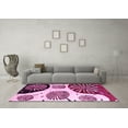 thumbnail image 3 of Ahgly Company Indoor Square Oriental Pink Modern Area Rugs, 5' Square, 3 of 4