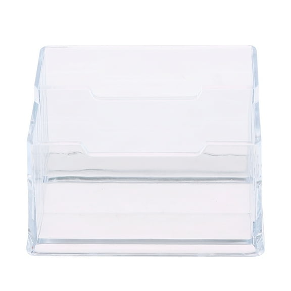 KALLORY 1Set Business Card Organizer For Office Environment 11.8x6.5x6.5in Clear Angled Open Design