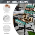 thumbnail image 6 of POLERO Geometric Cow Print Comfy One Piece Office Swivel Chair Cover, Stretch Elastic Cloth Office Chair Cover for Home, 6 of 7