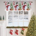 thumbnail image 4 of Valances for Windows Red Christmas Snowman Rod Pocket Cafe Window Treatments Valance Curtains for Kitchen Bathroom Laundry Basement Windows 42"x12", 4 of 7