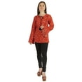 thumbnail image 5 of Moomaya Printed Summer Top For Women Long Bell Sleeve Casual Ethnic Tunic, 5 of 7