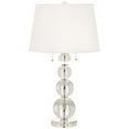 thumbnail image 2 of Vienna Full Spectrum Modern Table Lamp 26 1/2" High with USB Dimmer Stacked Crystal Spheres White Drum Shade for Bedroom Living Room Desk Bedside, 2 of 9