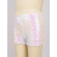 thumbnail image 3 of Eandarui Kids Boys Girls Sparkle Sequins Dance Shorts High Waist Gymnastic Jazzz Hip Hop Dance Colorful 110-120/11, 3 of 7