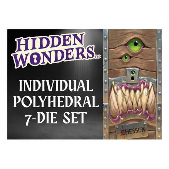 Chessex Hidden Wonders Assorted 7-Die Polyhedral Set (RANDOM)