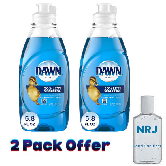 Dawn Ultra Liquid Dish Soap, Dishwashing Liquid, Grease Removal, Original, 5.8oz