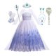 thumbnail image 1 of Disney Frozen 2 disfraz princesa vestido para niñas azul manga larga cumpleaños carnaval niños Cosplay nieve reina Elsa Anna Clothing7-8T (etiqueta 140) Gao Jinjia LED, 1 of 2