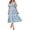 Blue, variant on BTFBM Summer Dresses for Women Spring Outfits Beach Vacation Short Sleeve Smocked Boho Casual Floral Maxi Dress