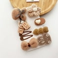thumbnail image 4 of 9pcs Cute Cartoon Plush Hair Clips Hair Ties Set Decorative Hair Accessories Holiday Gift For Girls, 4 of 9